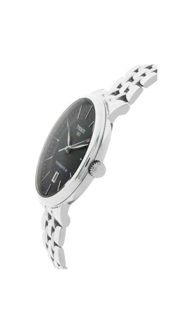 TISSOT CARSON PREMIUM POWERMATIC 80 SILVER BAND WATCH T1224071105100 - Image 3