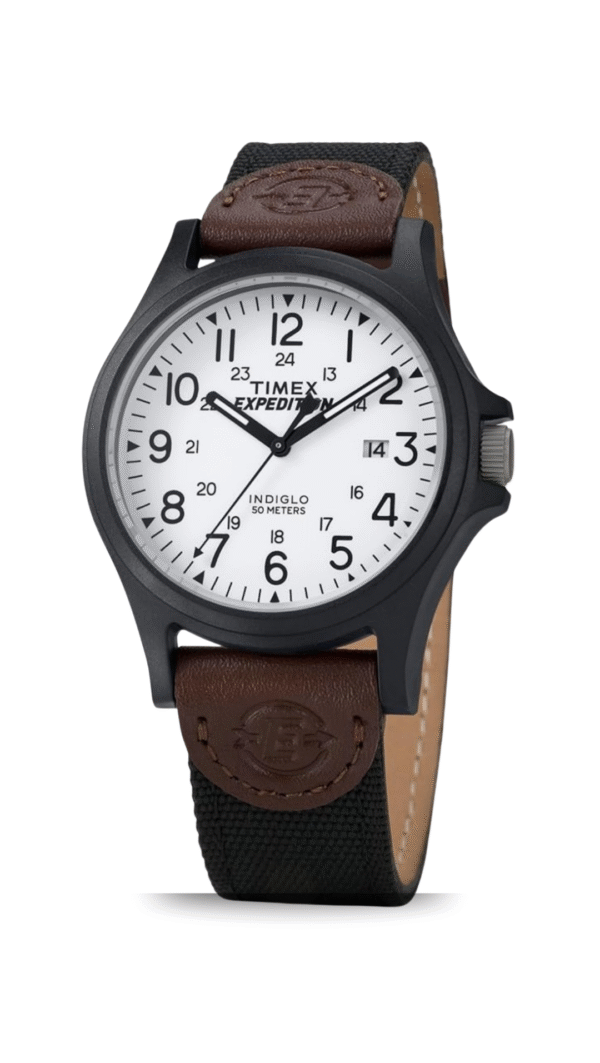 TIMEX Expedition ACADIA White Dial Black Nylon Men's Watch TW4B08200