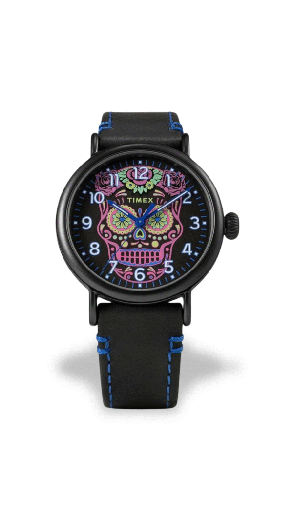 Timex Waterbury Standard Dia de los Muertos 40mm Leather Strap Watch