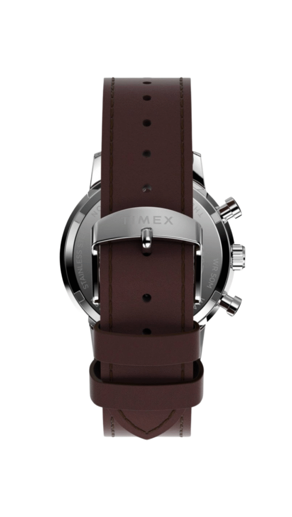 Timex Marlin Chronograph 40mm Leather Strap Watch - Image 3