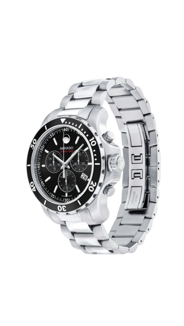 Movado Series 800 Black Face Stainless Steel - Image 3