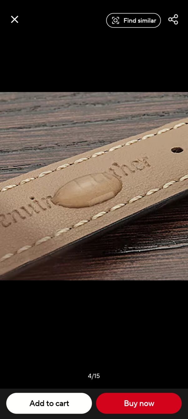 Premium Genuine Leather Watch Band – 20mm, 21mm, 22mm (Multiple Colors & Buckles) - Image 7