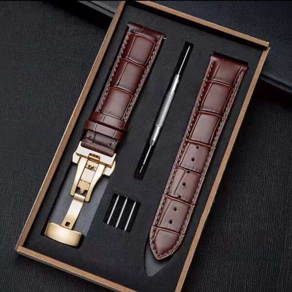 Premium Genuine Leather Watch Band – 20mm, 21mm, 22mm (Multiple Colors & Buckles) - Image 4