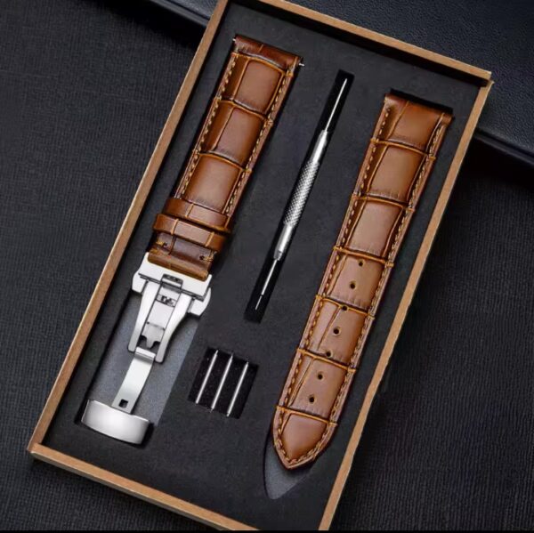 Premium Genuine Leather Watch Band – 20mm, 21mm, 22mm (Multiple Colors & Buckles) - Image 2