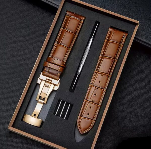 Premium Genuine Leather Watch Band – 20mm, 21mm, 22mm (Multiple Colors & Buckles) - Image 8