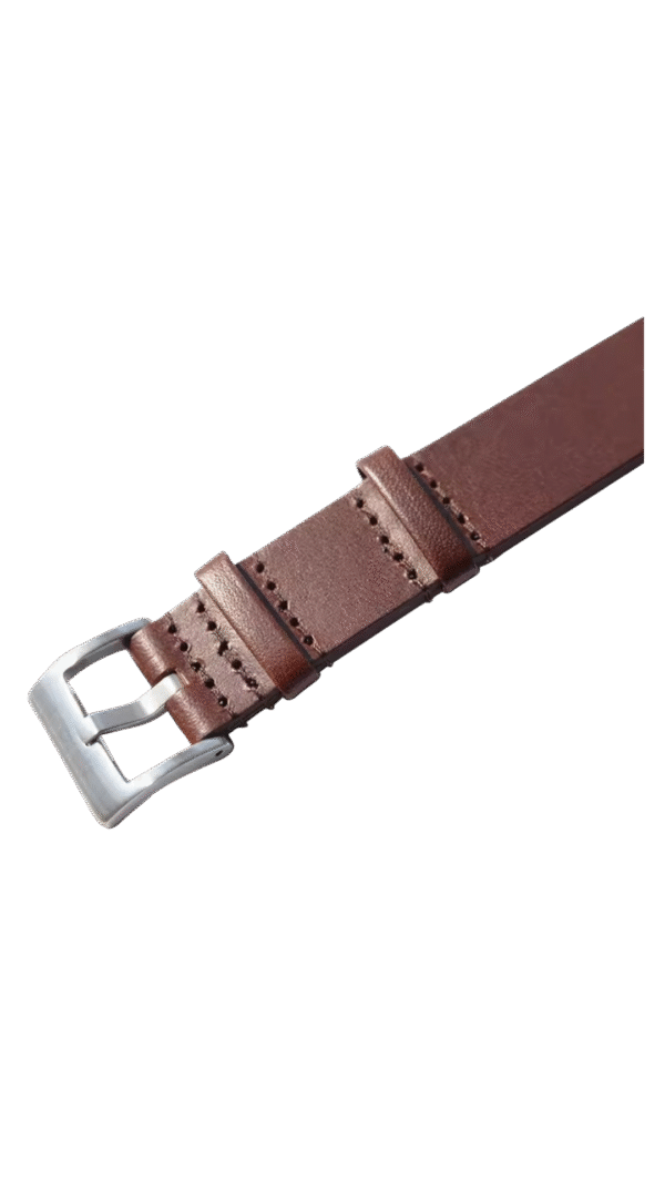 Khaki Field 20 mm brown leather watch band strap - Image 4