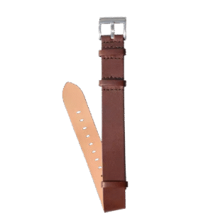 Khaki Field 20 mm brown leather watch band strap