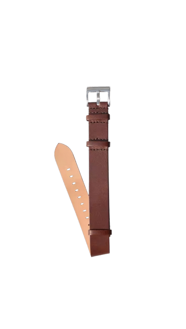 Khaki Field 20 mm brown leather watch band strap