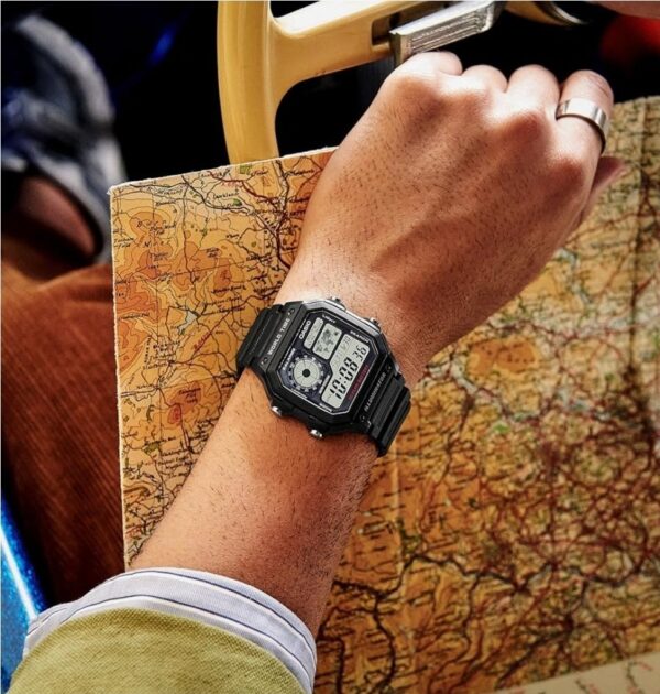 Casio AE1200WH-1A Digital World Time Men’s Watch - Image 3