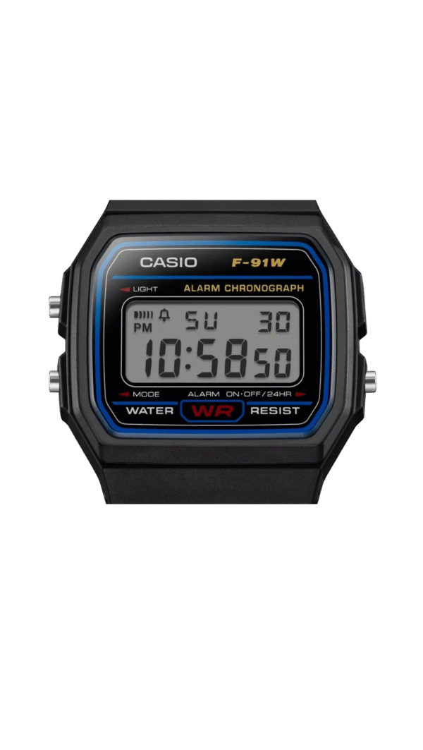 Casio F91W-1 Classic Digital Resin Watch - Image 3