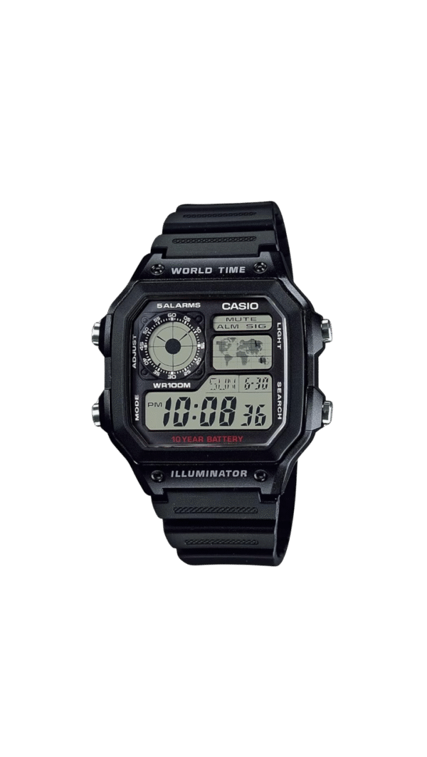 Casio AE1200WH-1A Digital World Time Men’s Watch
