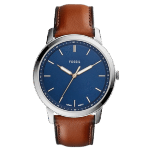 Fossil Minimalist Slim Three-Hand Light Brown Leather Watch - FS5304