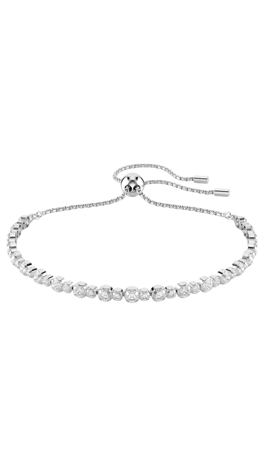 Swarovski Matrix Tennis bracelet
Mixed round cuts, White, Rhodium plated