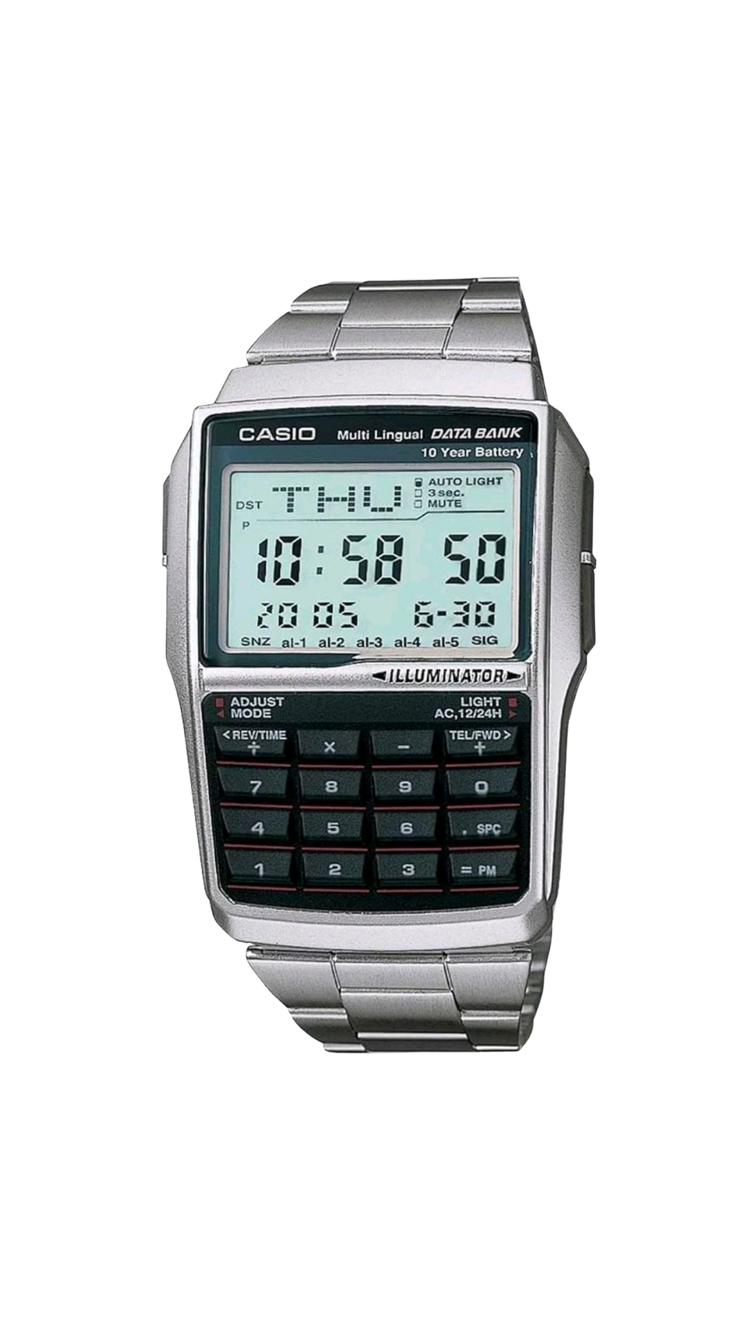CASIO Watch Data Bank DBC32D-1A Silver