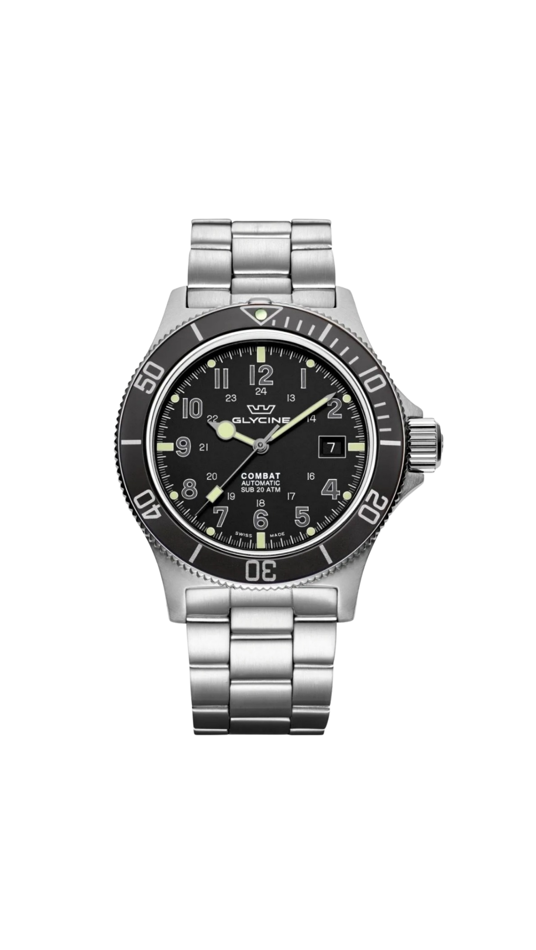 Glycine Combat Sub 42 Automatic Black Men's Watch - GL0076