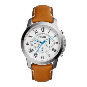 Fossil Grant Chronograph White Dial Watch – FS5060