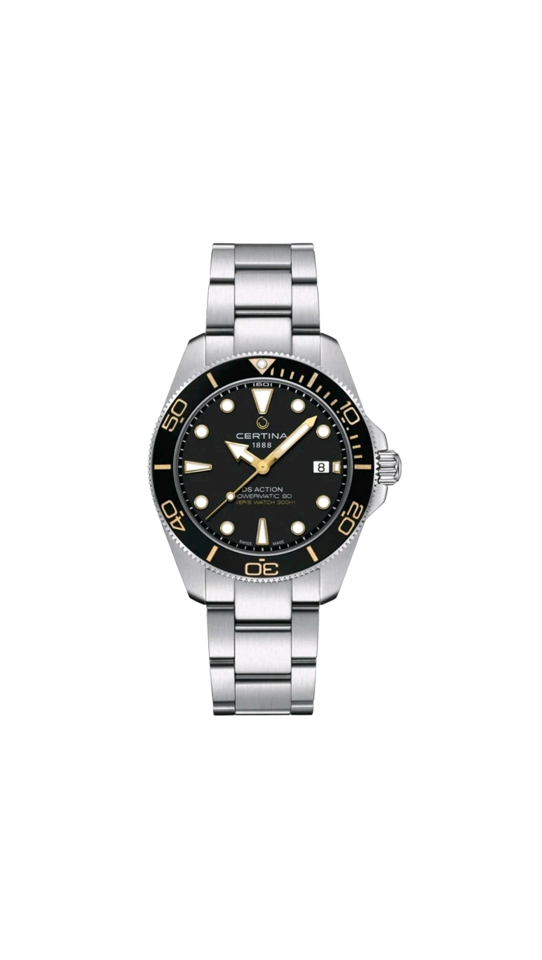 Certina DS Action Diver 40.5mm Black Dial - C0484071105101