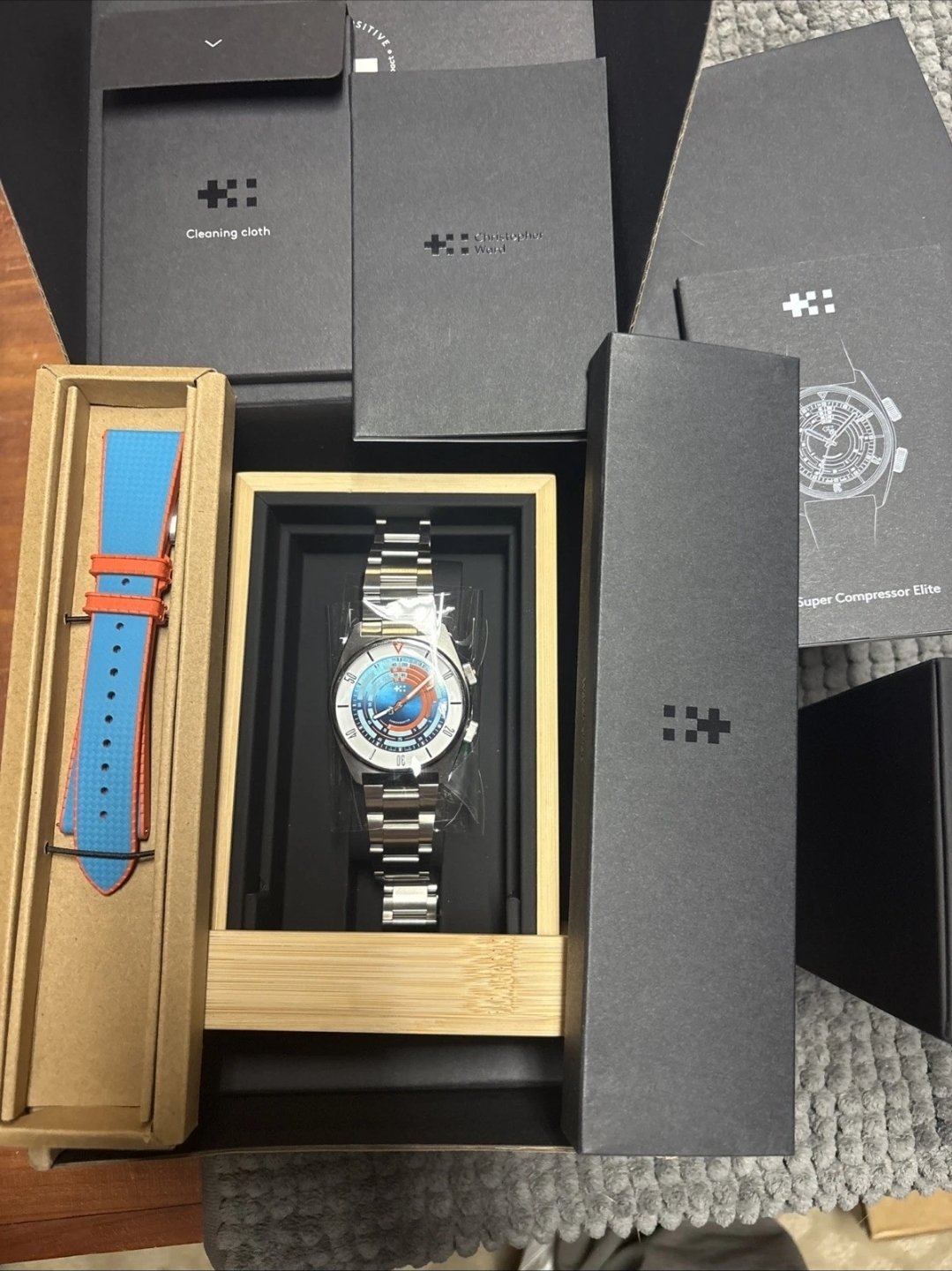 Christopher Ward C65 Super Compressor Elite Blue/Orange Automatic - Image 2
