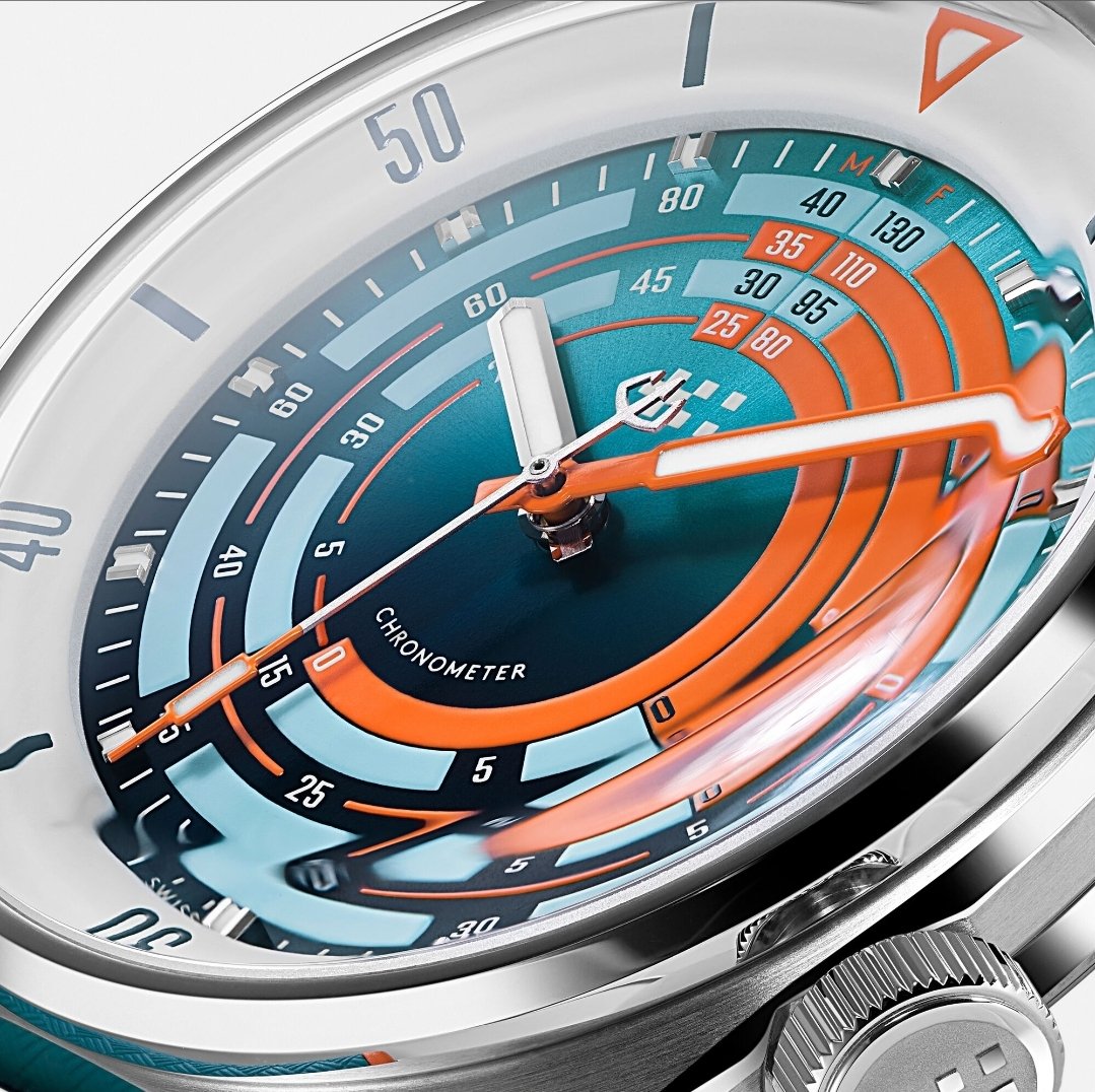 Christopher Ward C65 Super Compressor Elite Blue/Orange Automatic - Image 6