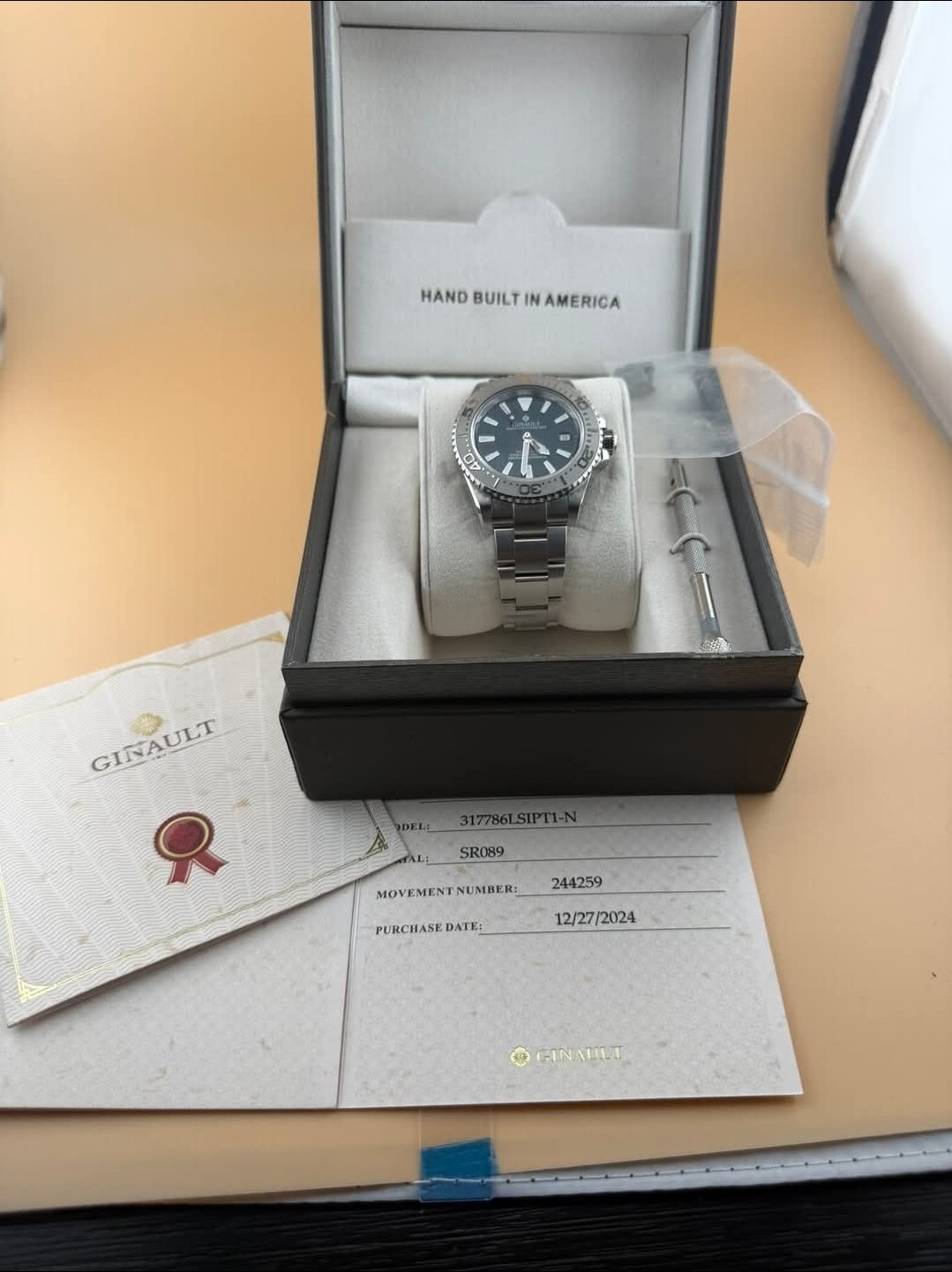 Ginault Expeditioner Mysterious Black Diver Watch - Image 2