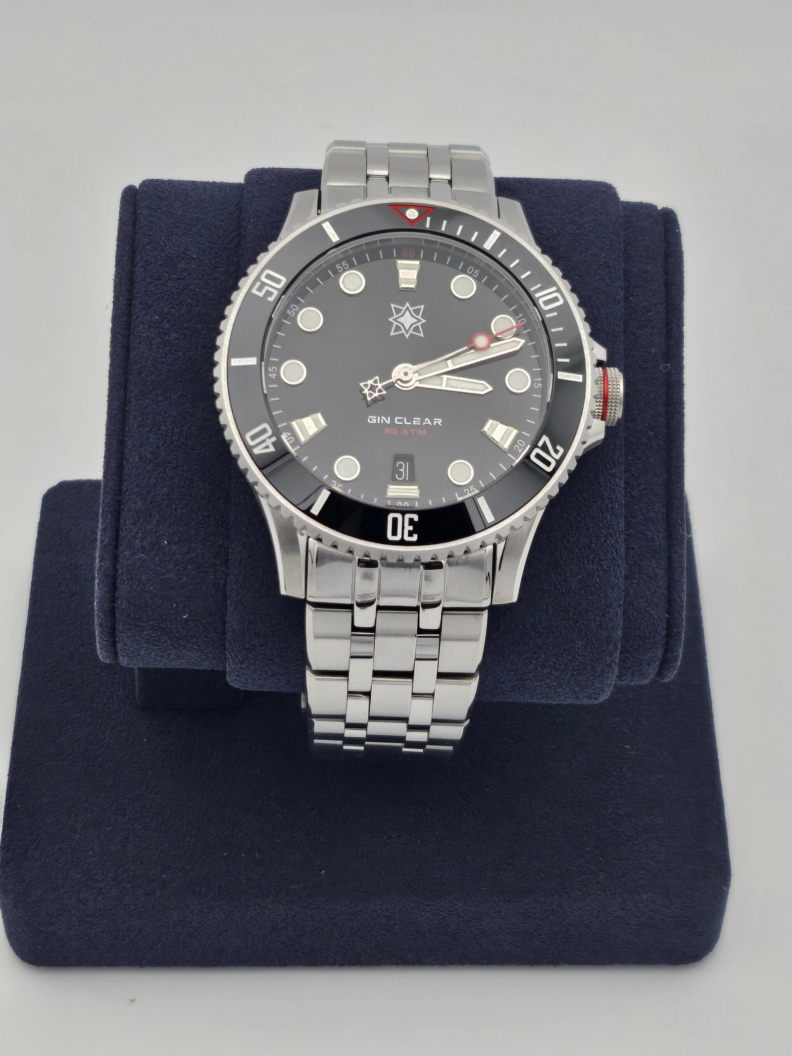 Second Hour Gin Clear Mk2 Watch with Sunburst Black Dial - SEC-HOU-01 - Image 4