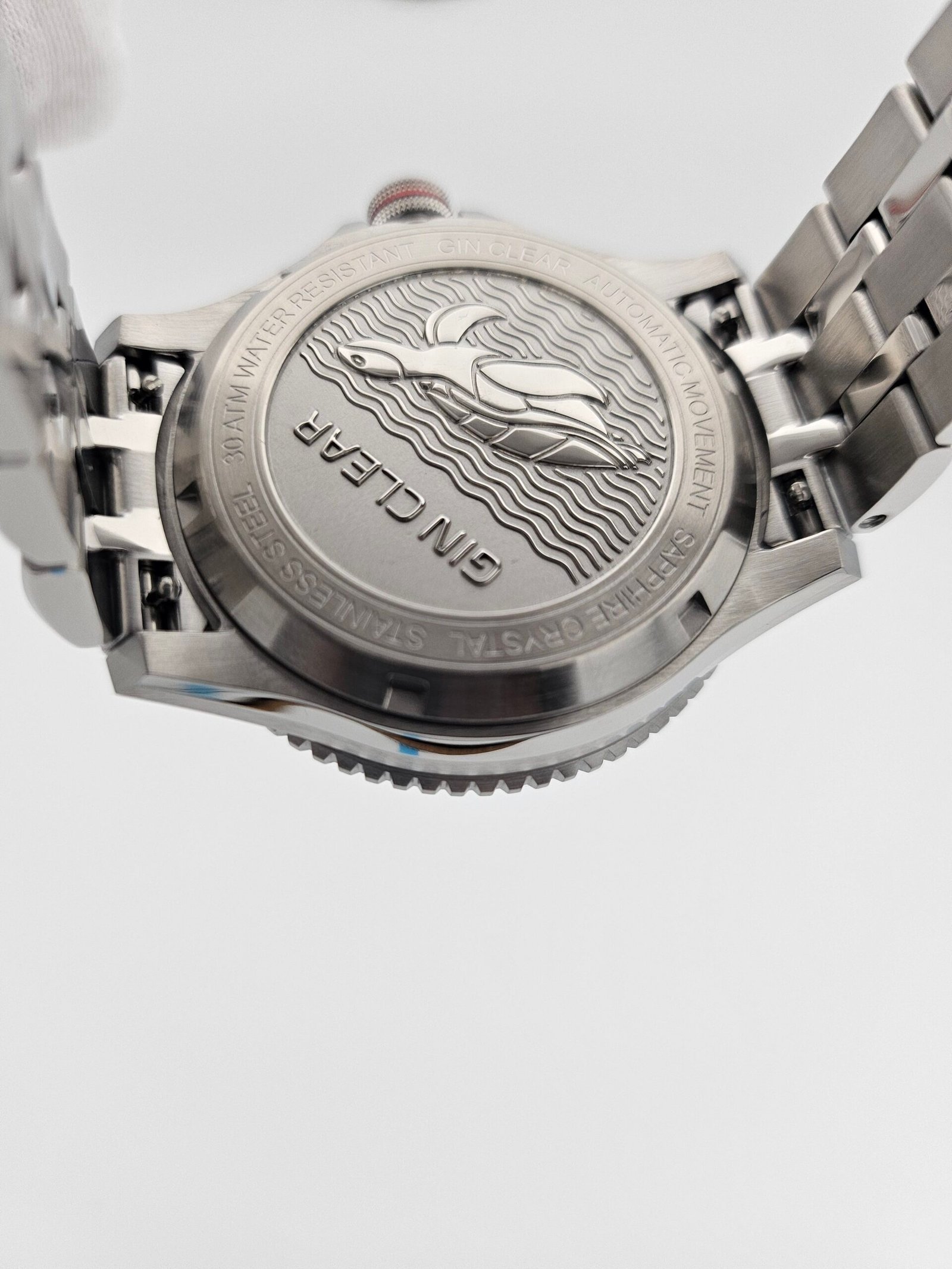 Second Hour Gin Clear Mk2 Watch with Sunburst Black Dial - SEC-HOU-01 - Image 6