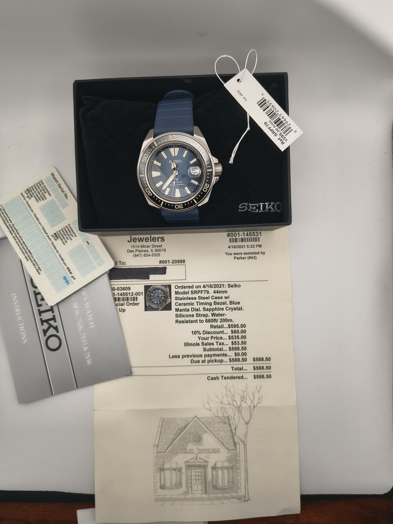 Seiko Prospex Automatic Blue Dial Ref. SRPF79K1 - Image 3