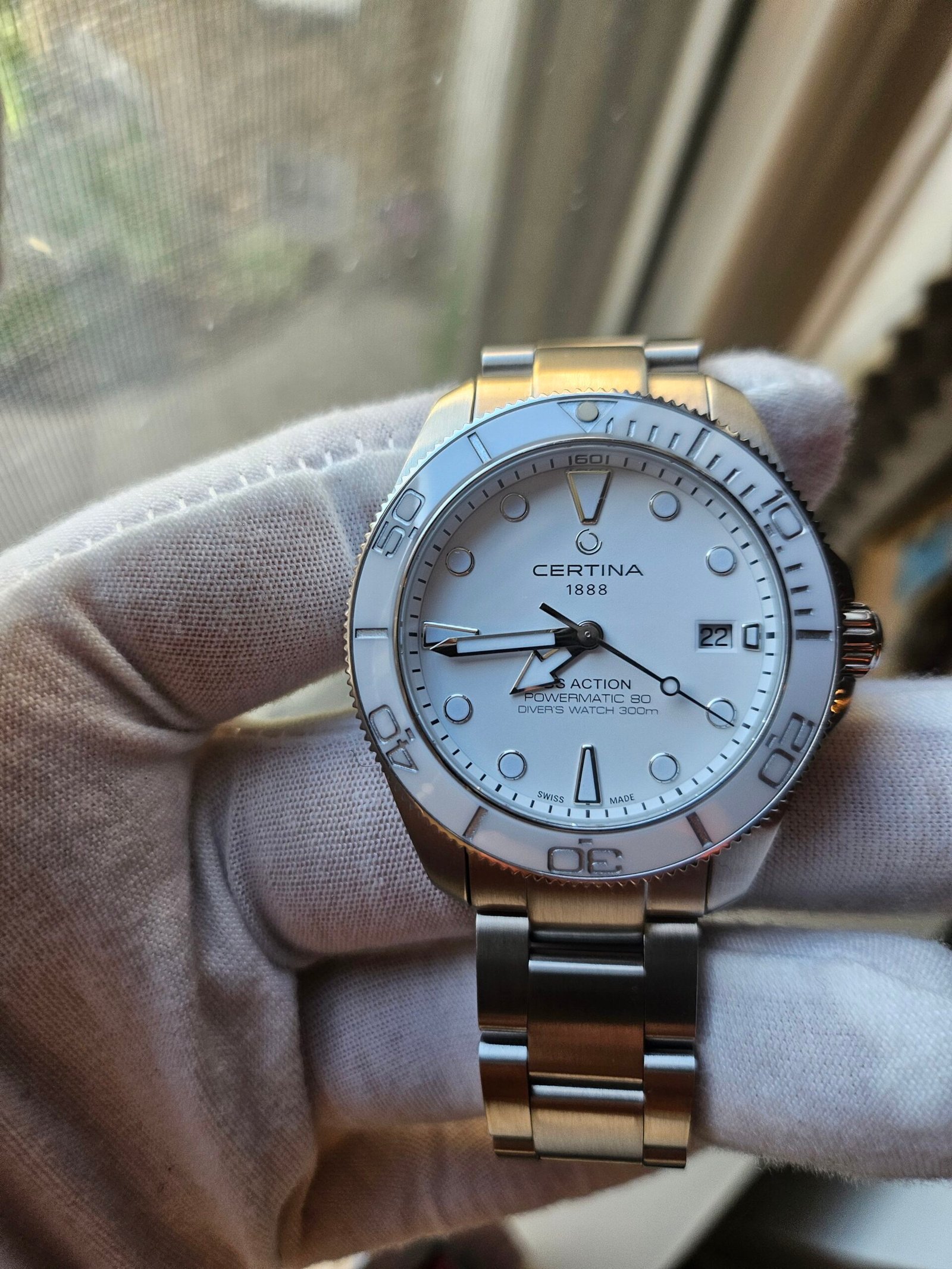 Certina DS Action Diver 40.5mm Powermatic 80 White (Ref. C048.407.11.011.00) - Image 9