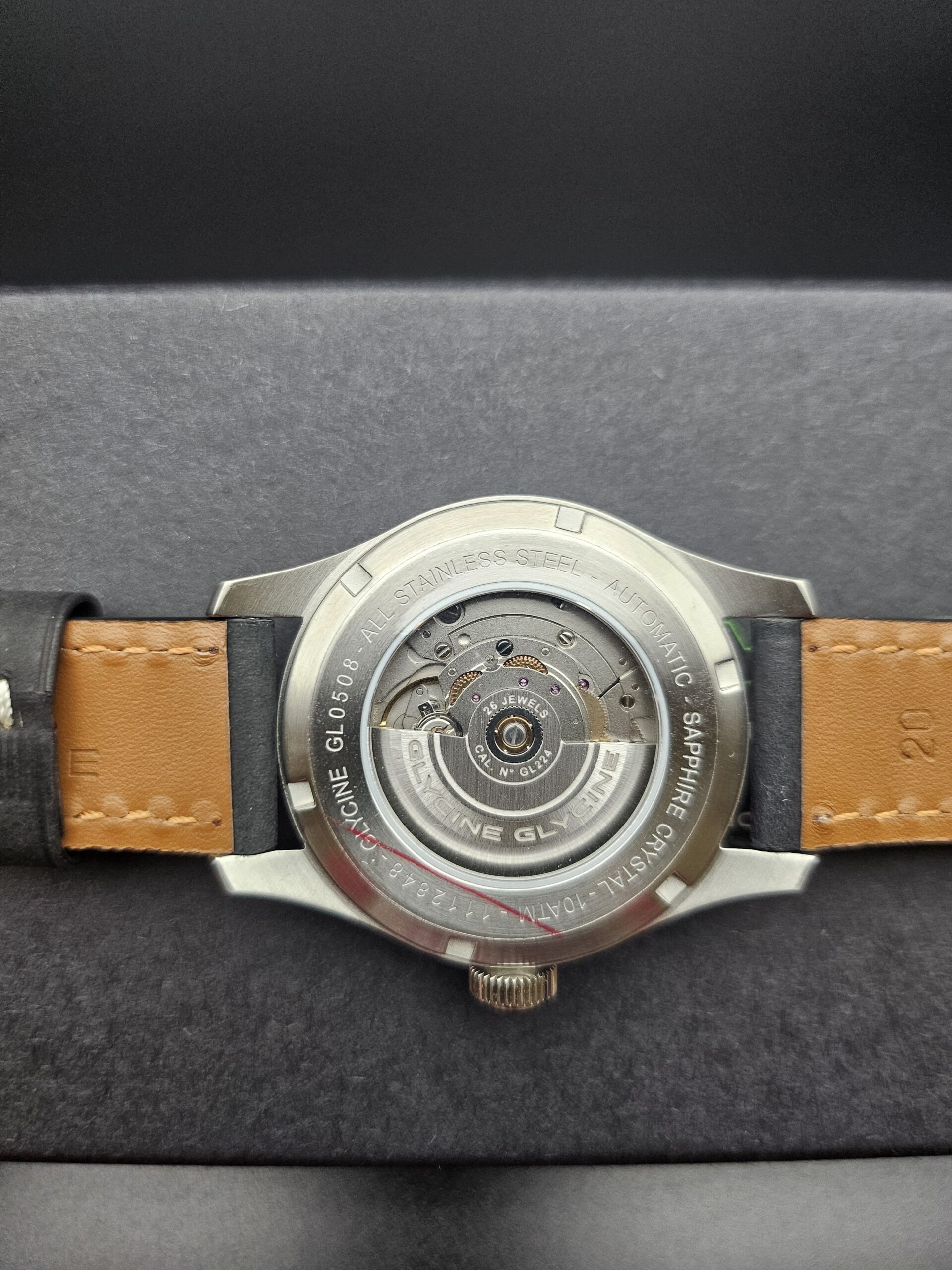 Glycine Airpilot Automatic Black Dial (Ref. GL0508) Leather Strap - Image 9