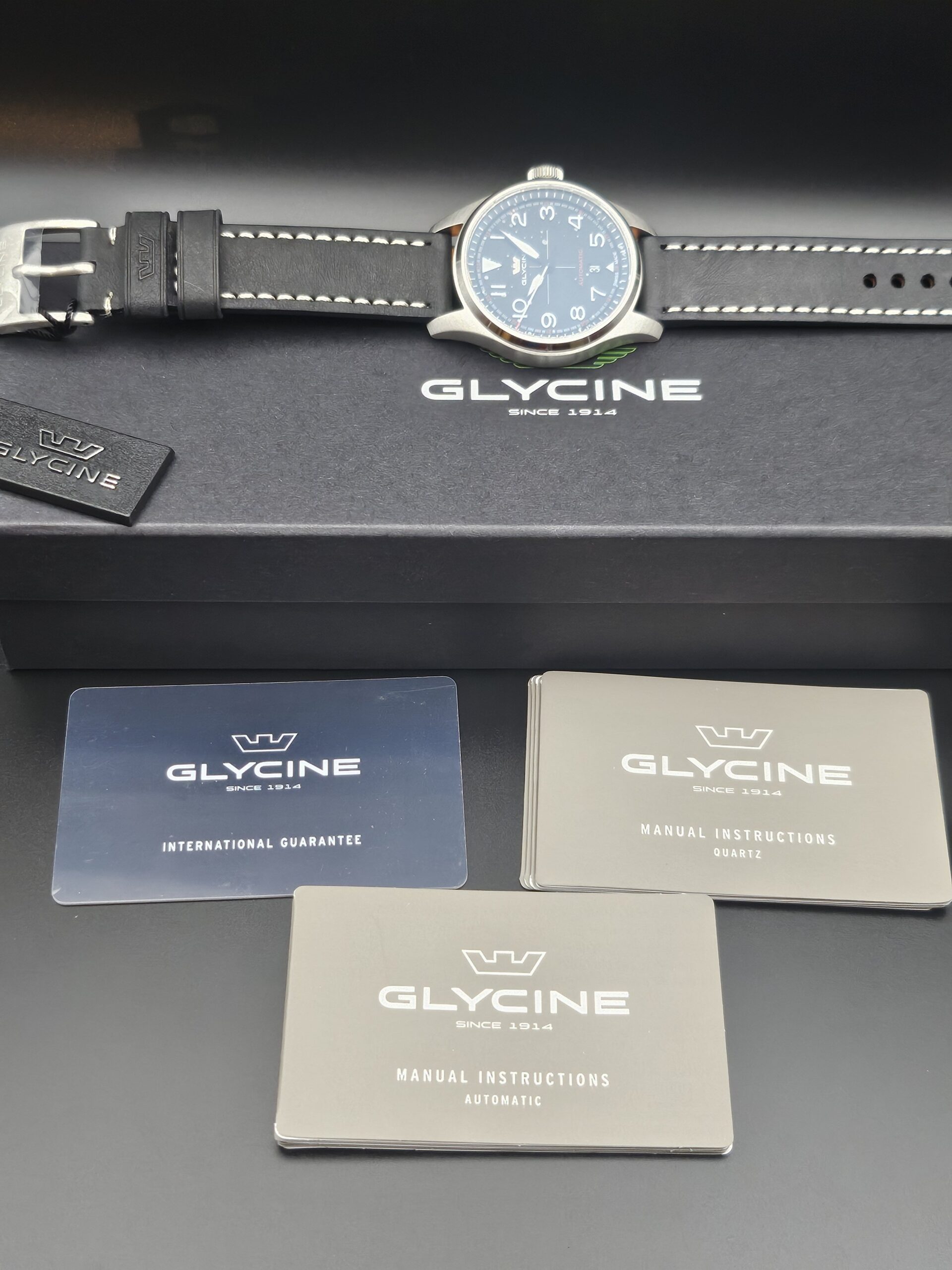 Glycine Airpilot Automatic Black Dial (Ref. GL0508) Leather Strap - Image 5