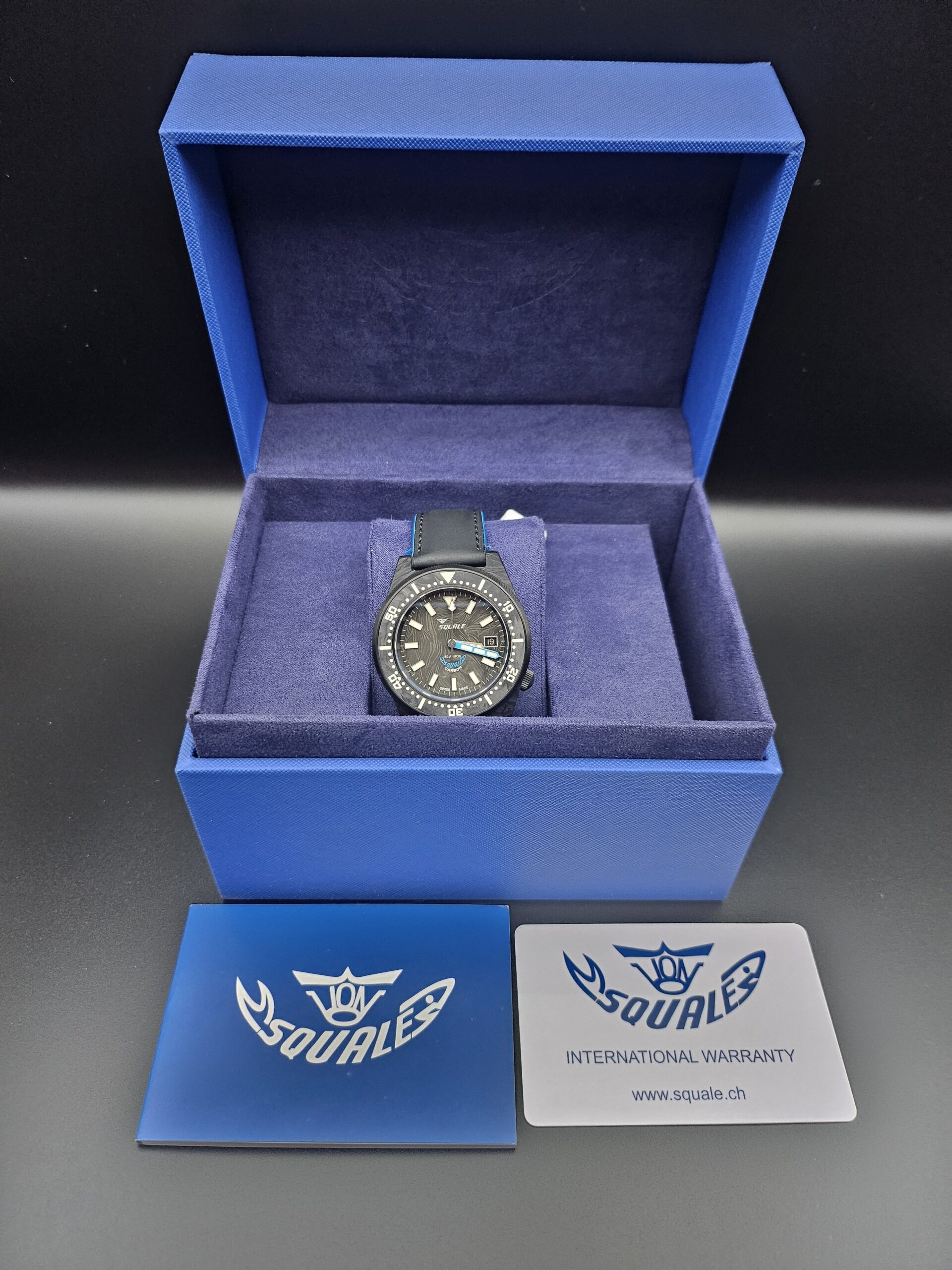 Squale T-183 Forged Carbon Blue Automatic Dive Watch (Ref. T183AFCBL.RLBL) - Image 7