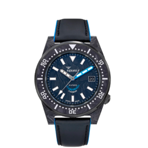 Squale T-183 Forged Carbon Blue Automatic Dive Watch (Ref. T183AFCBL.RLBL)