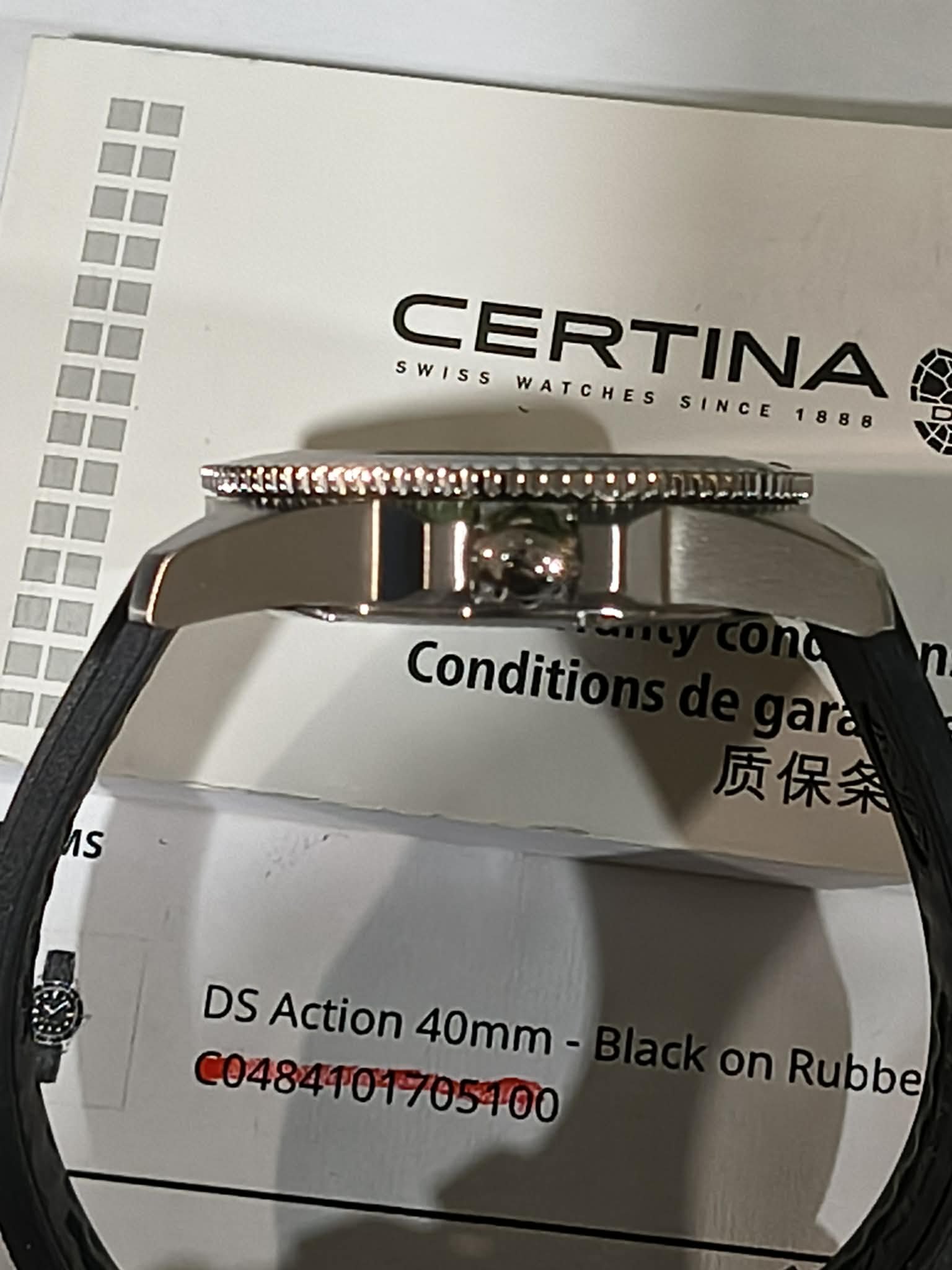 Certina DS Action 40mm Quartz Black (Ref. C048.410.17.051.00) - Image 2