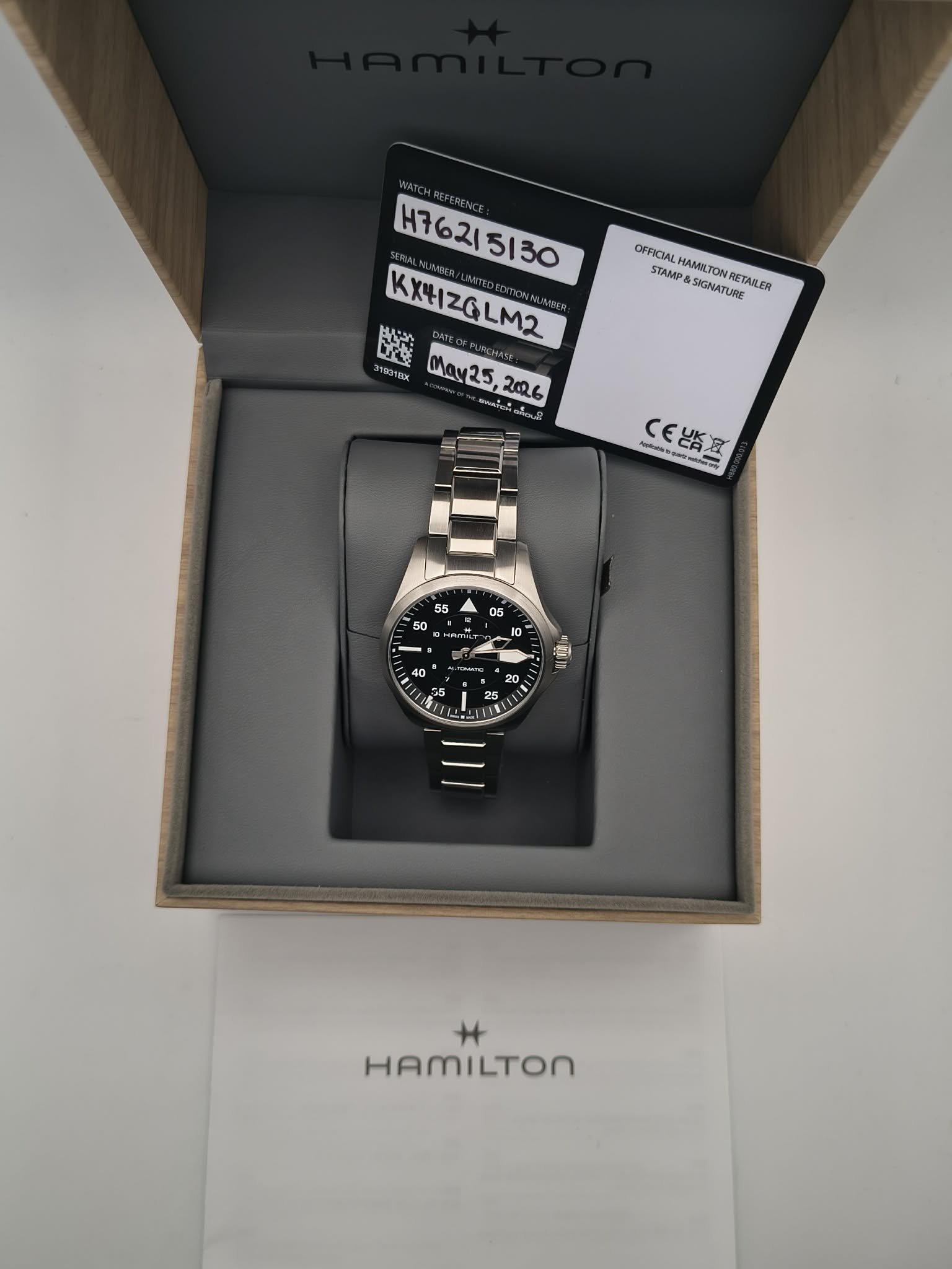 Hamilton Khaki Aviation Pilot Auto 36mm Black (Ref. H76215130) - Image 3