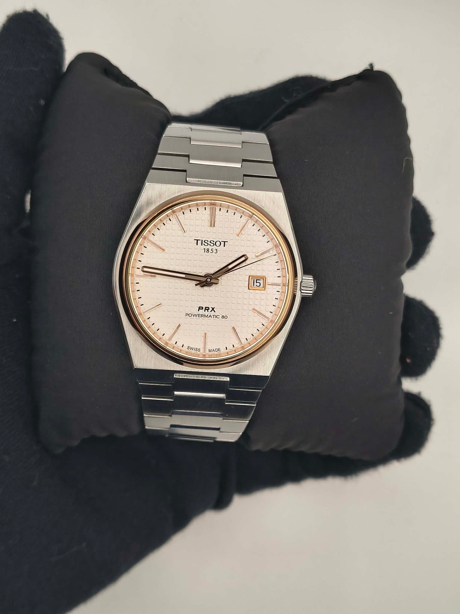Tissot PRX Powermatic 80 40mm Silver & Rose Gold (Ref. T137.407.21.031.00) - Image 3