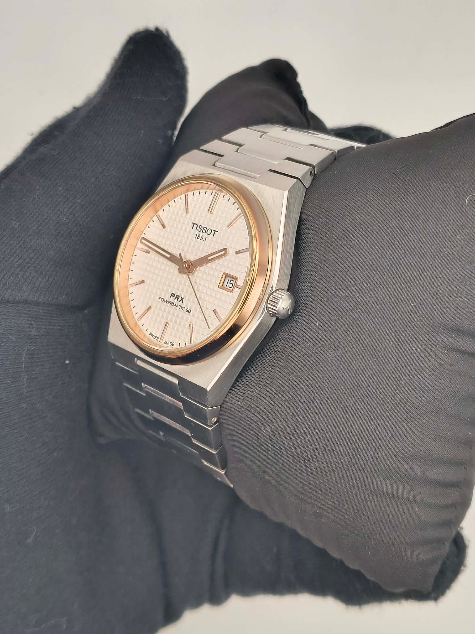 Tissot PRX Powermatic 80 40mm Silver & Rose Gold (Ref. T137.407.21.031.00) - Image 10