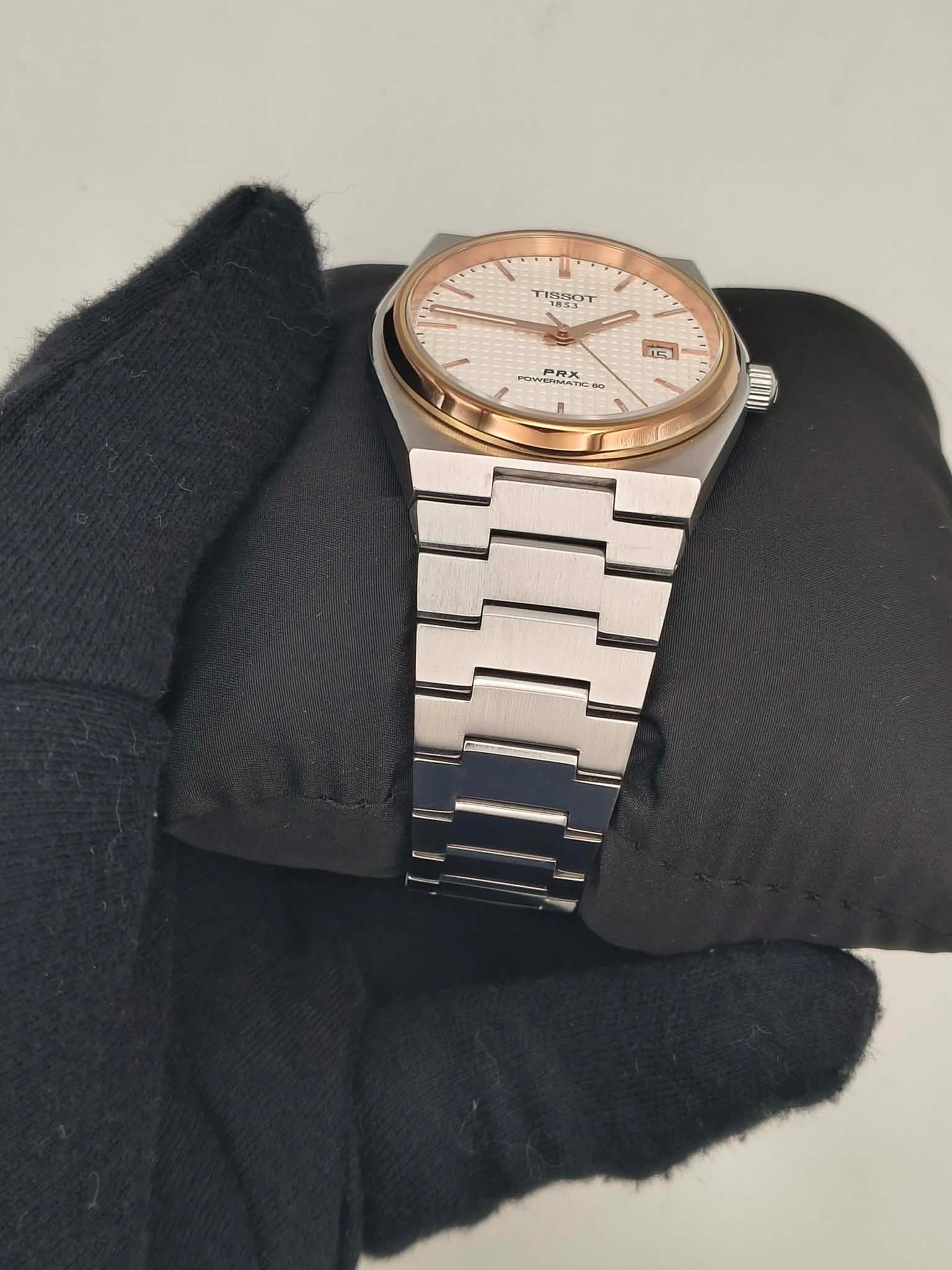 Tissot PRX Powermatic 80 40mm Silver & Rose Gold (Ref. T137.407.21.031.00) - Image 7