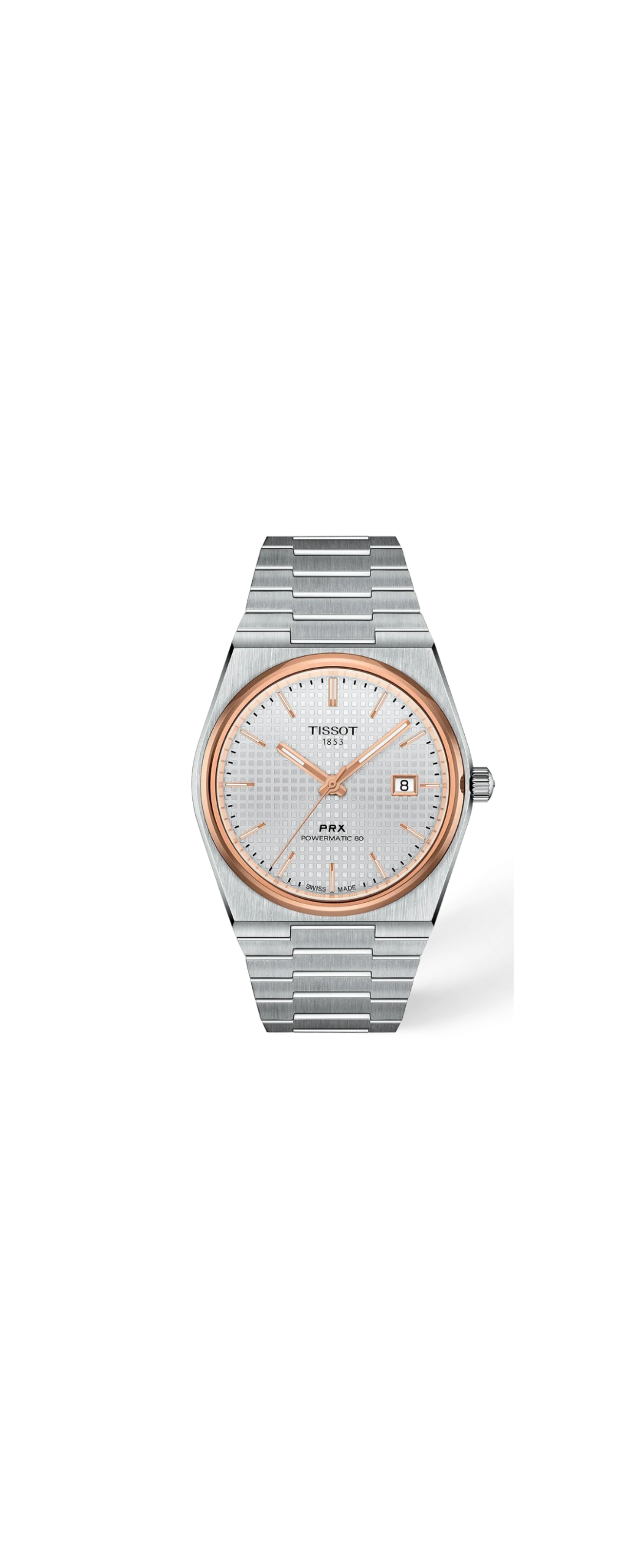 Tissot PRX Powermatic 80 40mm Silver & Rose Gold (Ref. T137.407.21.031.00)