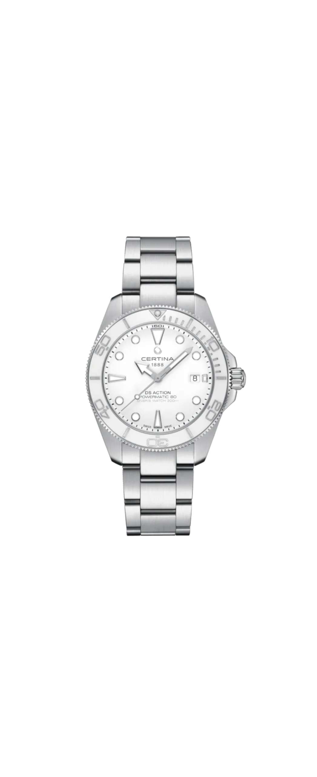 Certina DS Action Diver 40.5mm Powermatic 80 White (Ref. C048.407.11.011.00)
