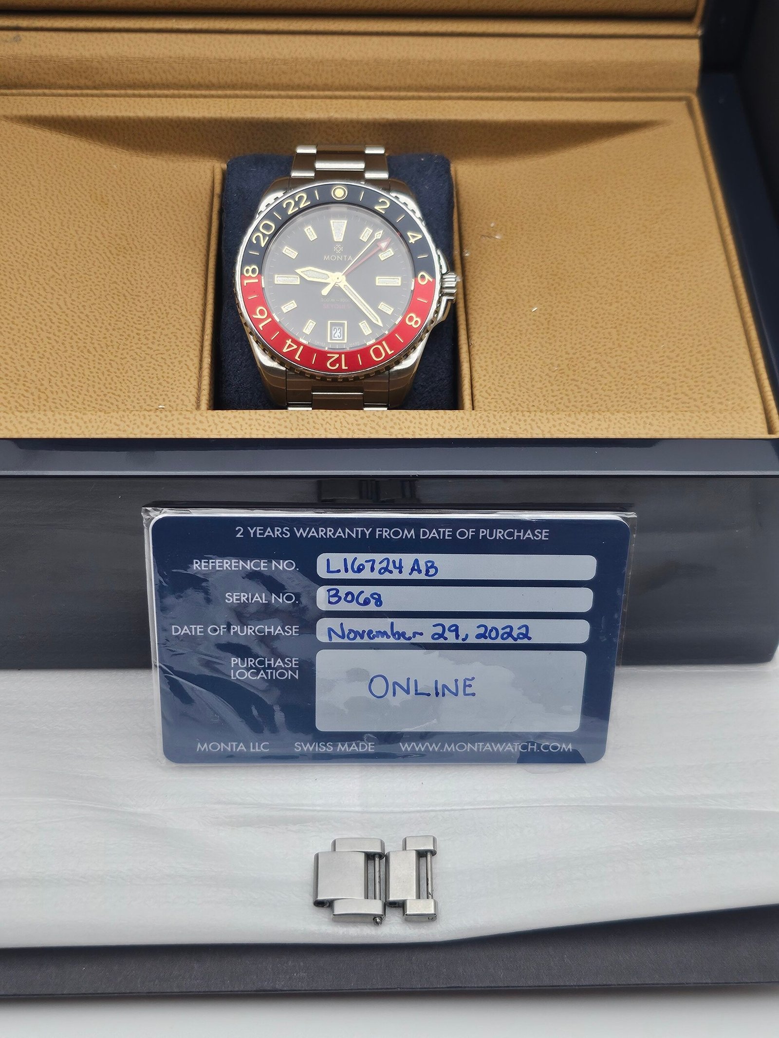 MONTA Skyquest Gilt Dial Bi-Color GMT 40.7mm - Image 3