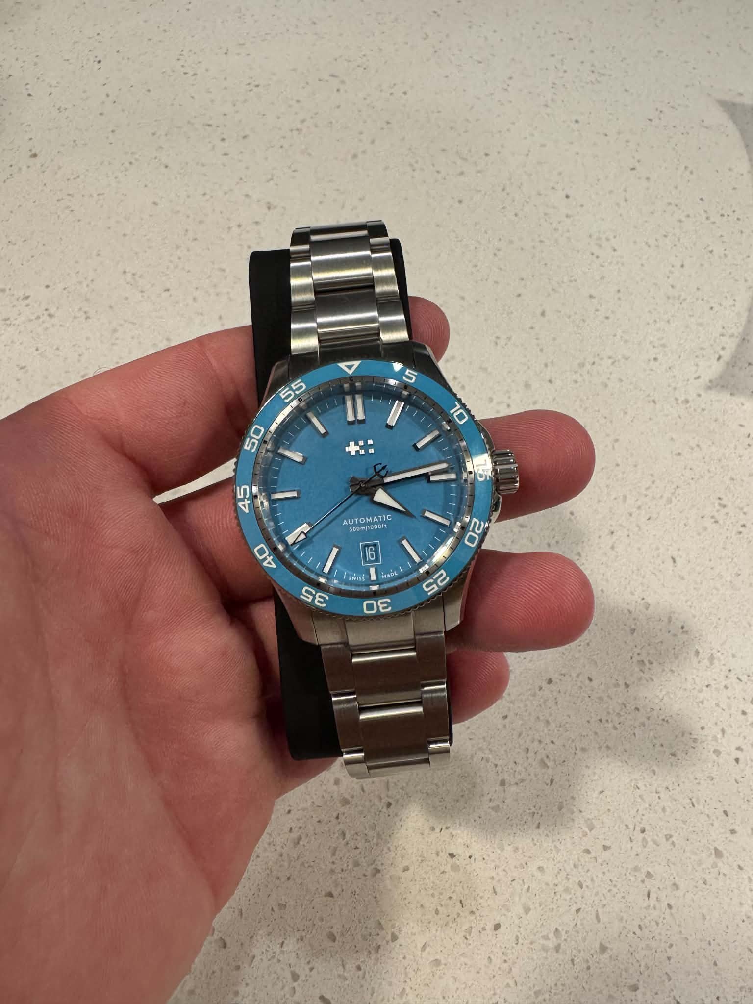 Christopher Ward C60 Trident Pro 300 40mm Pool Blue (Ref. C60-40ADA31S0BB2-B0) - Image 4