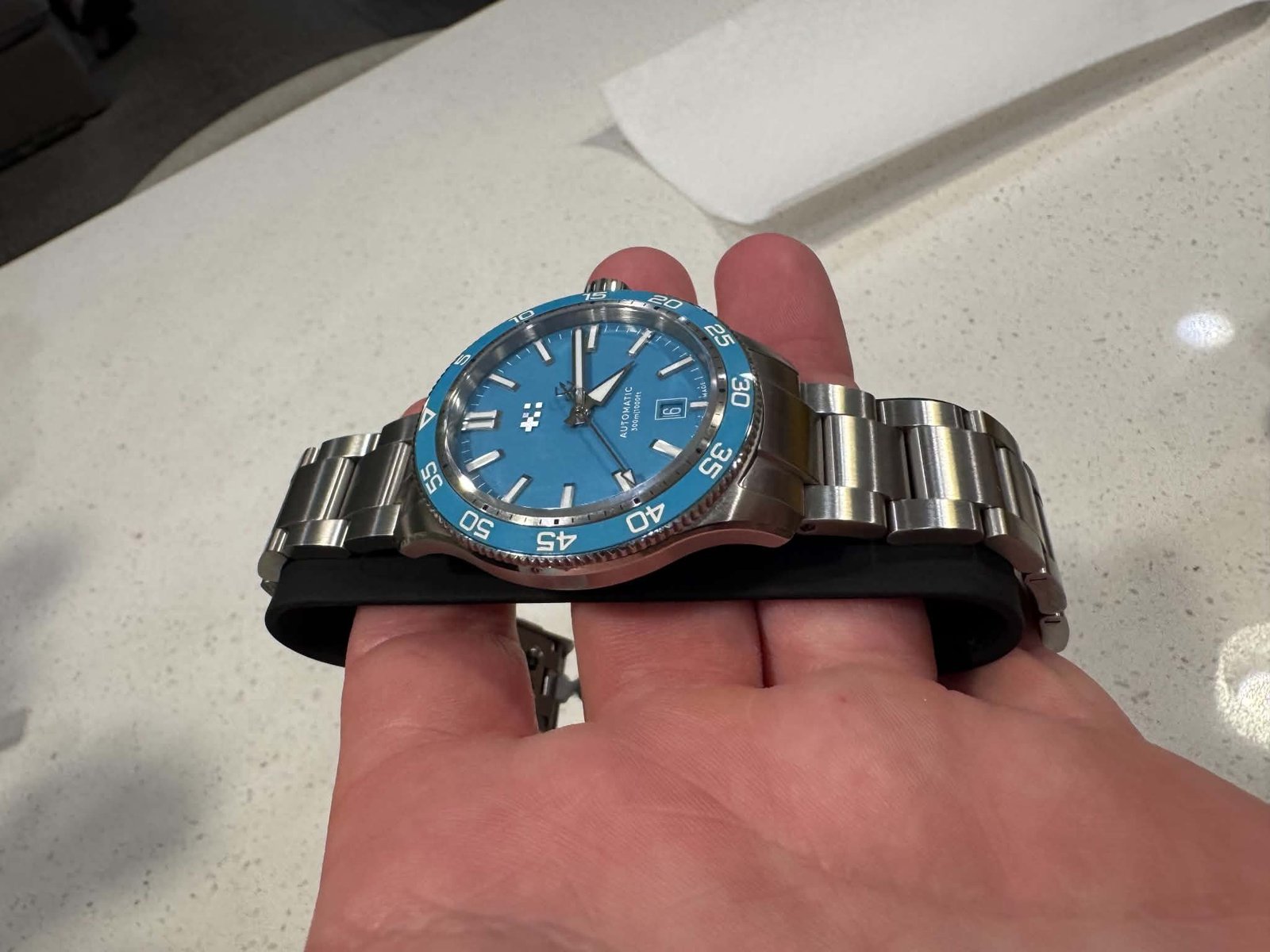 Christopher Ward C60 Trident Pro 300 40mm Pool Blue (Ref. C60-40ADA31S0BB2-B0) - Image 6