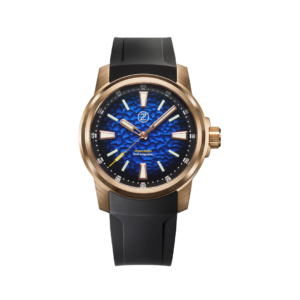 Zelos Aurora Field 38mm Bronze “Hammered Blue”